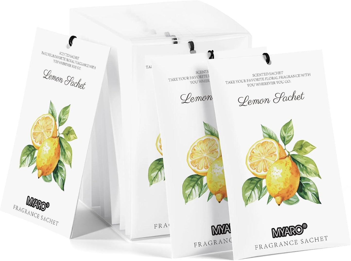 MYARO 12 Pack Fresh Linen Scented Sachets for Drawer, Closet & Car Air Freshener Bags | Odor Eliminator & Fabric Refresher | Crisp, Clean Home Fragrance Gift Set