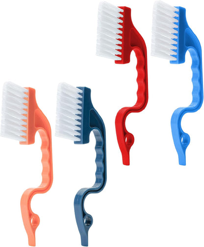 Slick- Window Track Cleaning Brush, 2 Pack, Blue Ergonomic Handle, Built-in Scraper, Multipurpose, Window Track Cleaning Tools