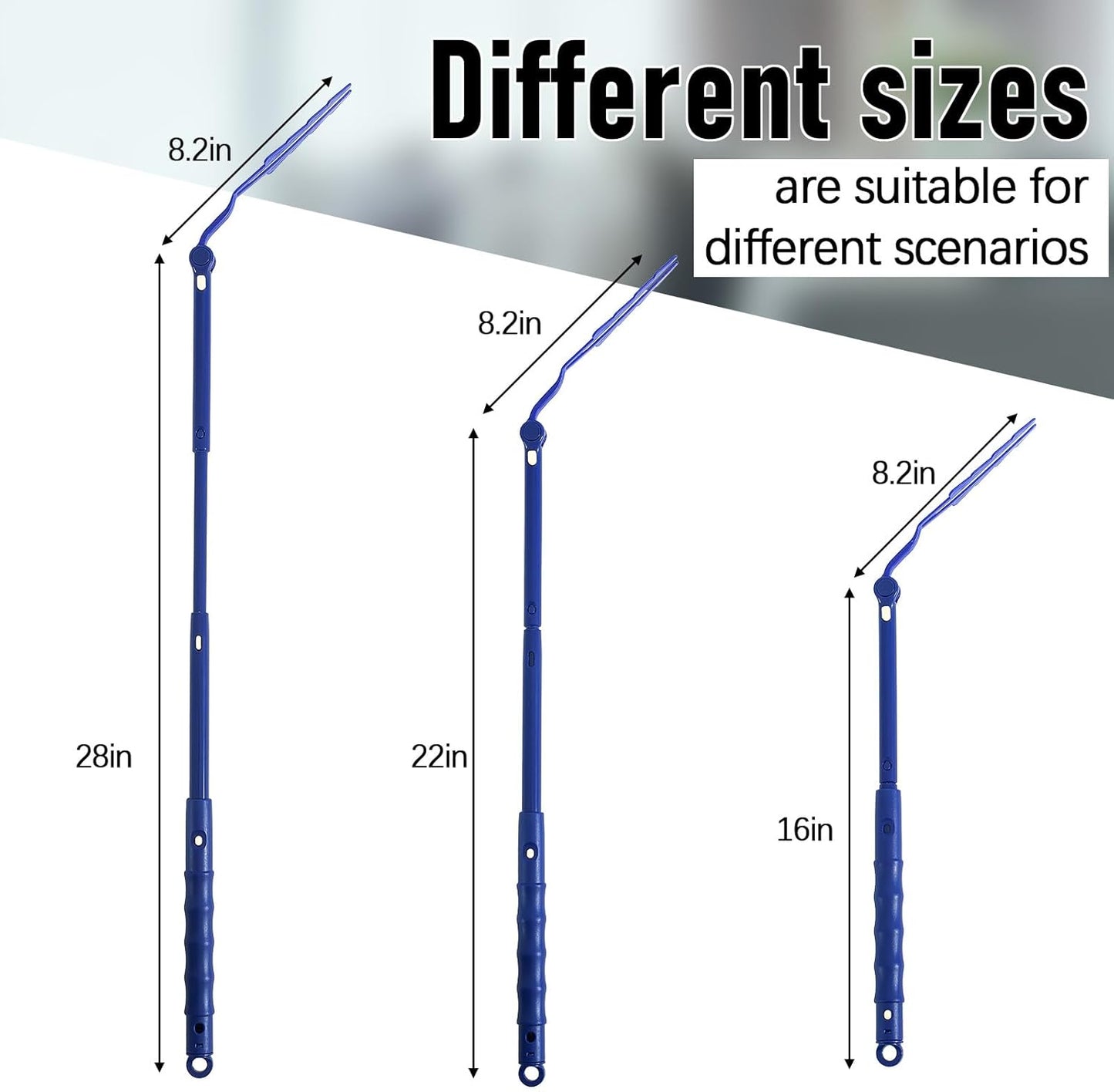 Colingmill 12 Pcs 3 ft Replacement Handles Compatible with Duster Refills, Extendable Long Extended Handle Only, Adjustable Length for Ceiling Fans, Blinds, Shelves, Windows (White)