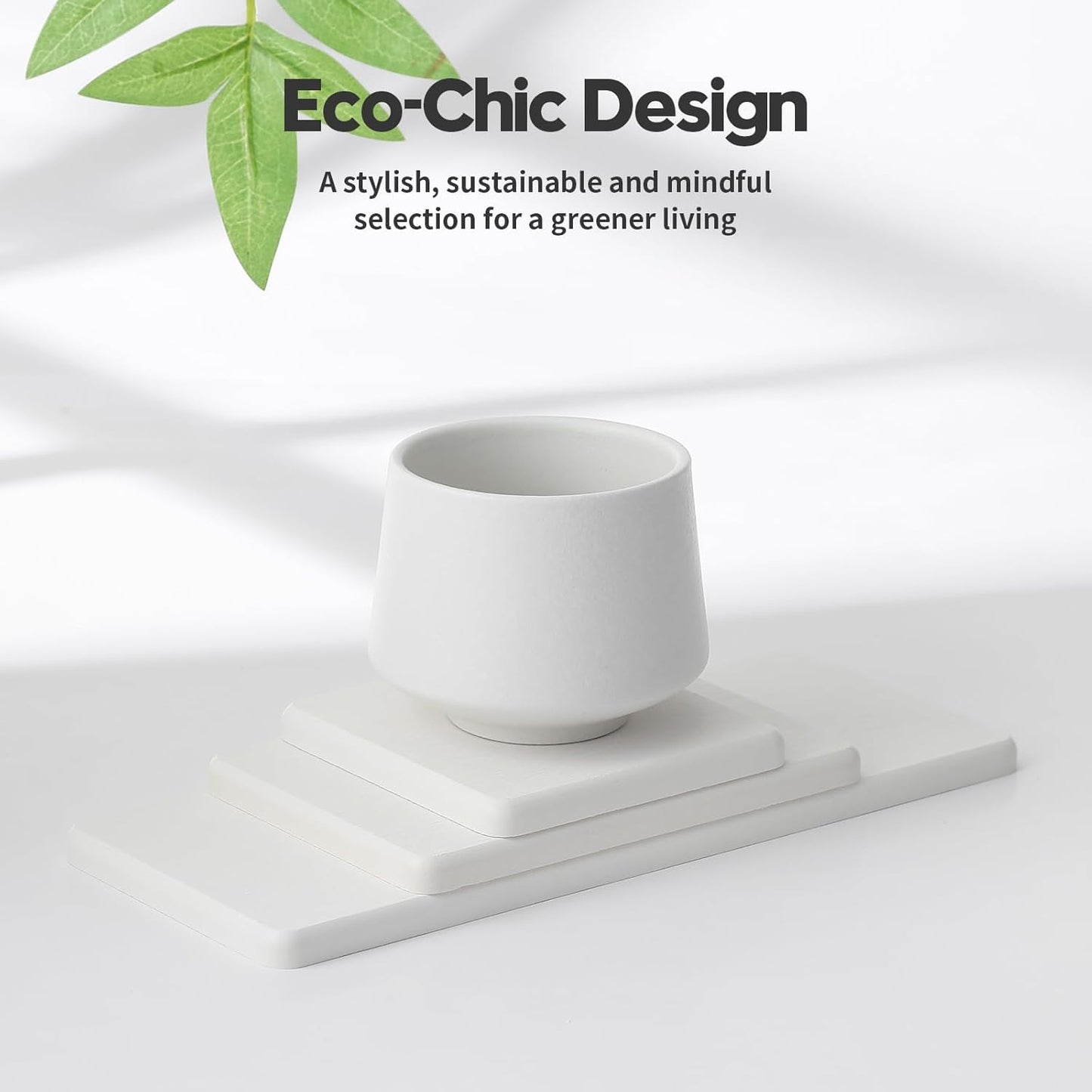 2PCS Water Absorbing Stone Drying Tray for Kitchen Counter & Bathroom Sink, Diatomite Faucet Splash Guard, Soap Dispenser Rack & Sponge Holder Caddy Organizer, Marble White (Printed Pattern), 9"x 3.5"