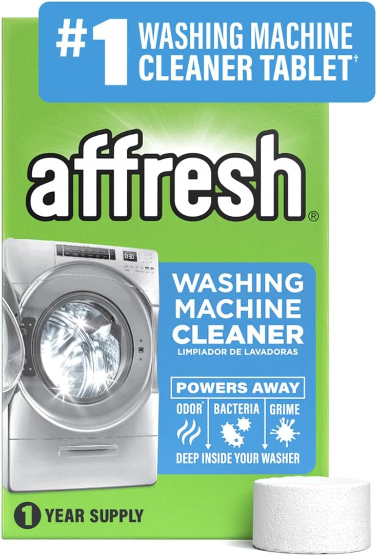 Affresh Washing Machine Cleaner, Helps Power Away Odor Causing Bacteria & Grime Deep Inside Pump, Valve & Hoses, 5 Time Release Tablets, 5 Month Supply