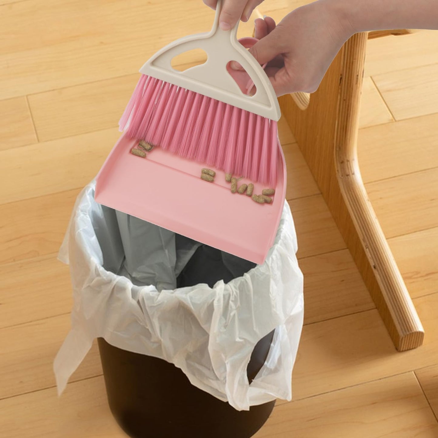 Mini Dustpan and Brush Set Portable Small Broom with Dust Pan Handheld Hangable Whisk Broom and Dust Pan for Home, Kitchen, Table, Office, Car 1 Pcs (Green)