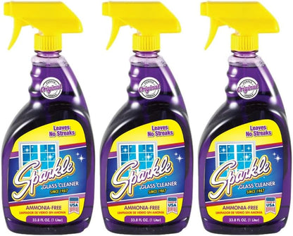 Sparkle Glass Cleaner, Ammonia-free, 33.8 oz. (Pack of 1)