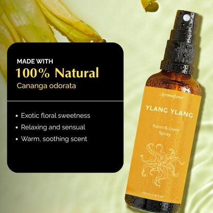 Vanilla Room, Linen & Pillow Spray by Aromafume | 100ml/3.38 fl oz | with Pure Vanilla Essential Oil | Aromatherapy Spray | Mist for Bedding, Fabrics