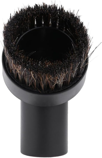 Delaman 32mm Round Dust Brush, 1.25" Small Round Vacuum Cleaner Accessory Vacuum Attachment for Cleaning Vacuum Blinds Hard Small Spaces Soft Bristle