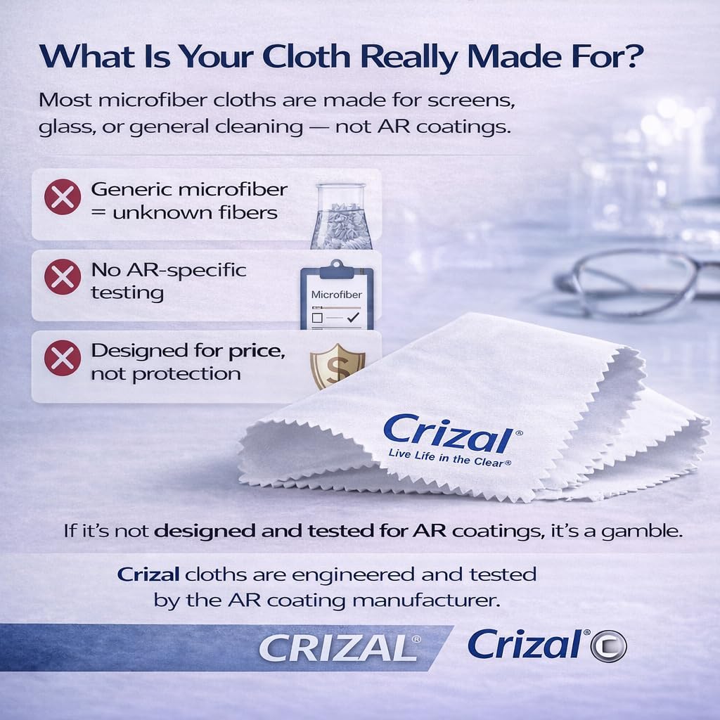 Crizal Eyeglass Lens Cleaning Solution – 4 Pack – Safe for AR-Coated Lenses – Designed & Tested by The AR Coating Experts