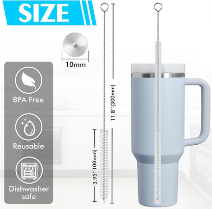 Straw Cleaner Brush 8PCS Long Straw Brushes Reusable Nylon Tube Brush Drinking Straw Cleaning Brush Set for Water Bottle, Straws, Tube, Flasks (8PCS Style 2)