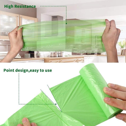 Magesh 4 Gallon Trash Bag Strong, Leakage-Free, Small Garbage Bags Unscented Thick for Bathroom, Office, Kitchen Small Trash Can, 15L, 105 Bags, Clear