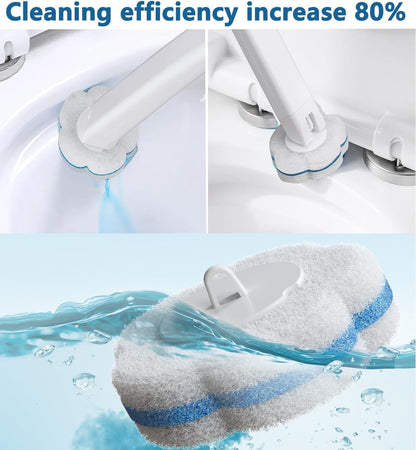 Disposable Toilet Brush and Holder Set with 48 PCS Refills, Deep Cleaning Toilet Bowl Cleaner Wands for Toilet Bowl, Sink, Toilet Cleaning System Starter Kit