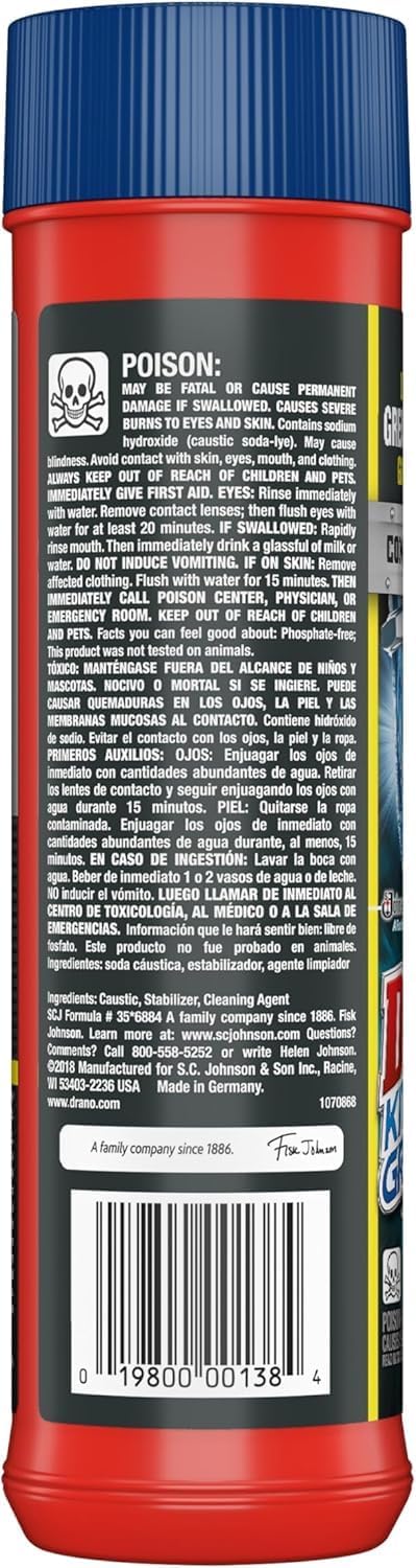 Drano Kitchen Granules Clog Remover, 8.8 oz (Pack of 3)