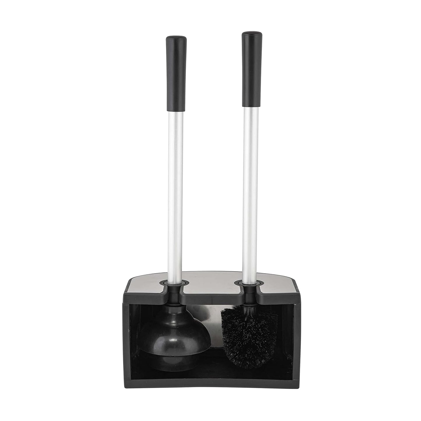 Bath Bliss 2-in-1 Toilet Brush and Plunger Set in Stainless Steel