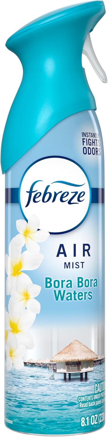 Febreze Air Mist, Air Freshener Spray, Odor Fighting Room Spray, Deodorizer for Home Bathroom Kitchen Office Apartment Dorm Room Classroom, Linen & Sky Scent, 8.1oz (Pack of 6)