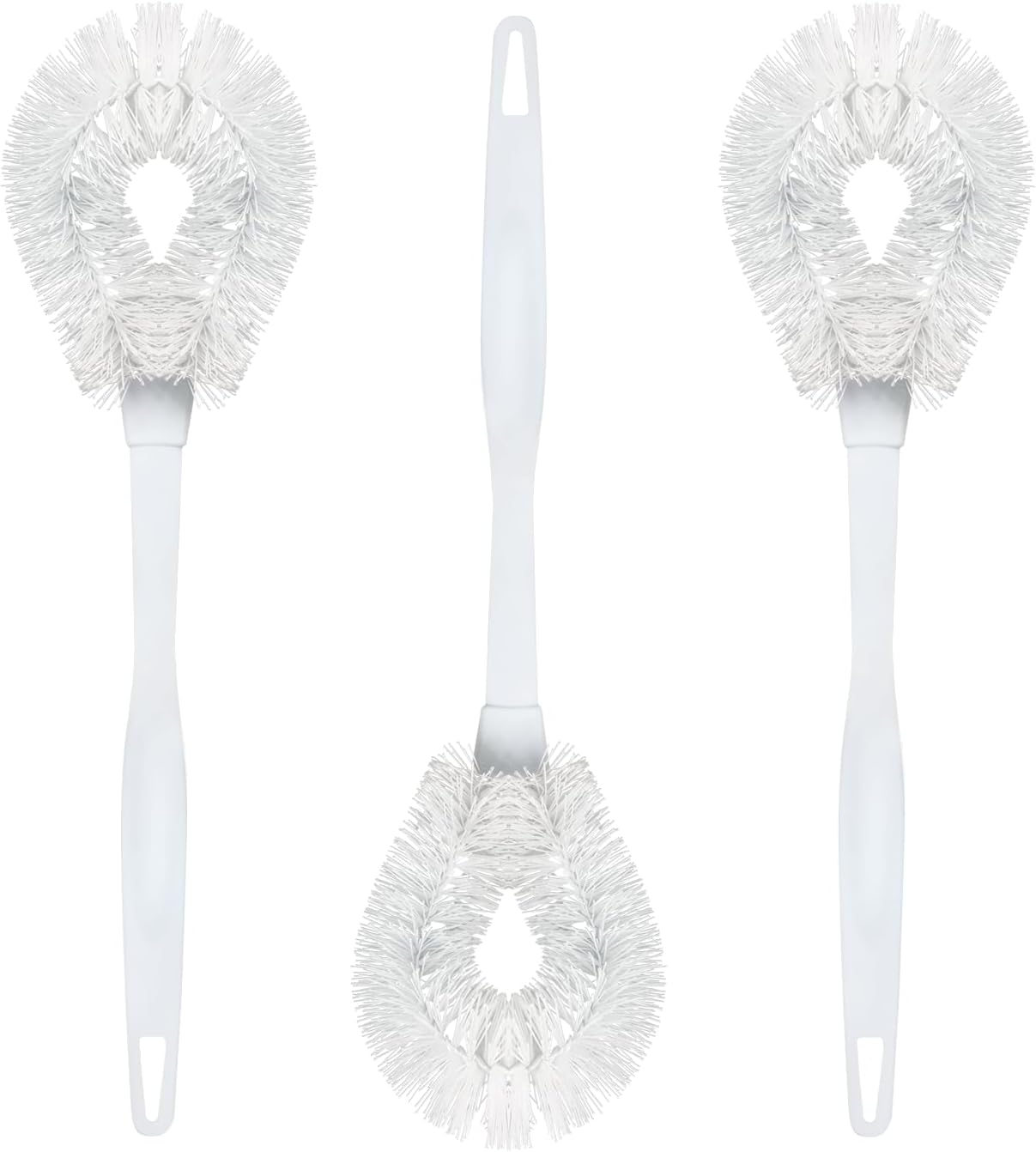 Toilet Brush and Holder Set, By LOLA, 2 Pack, Classic Version, Durable Bristles for Deep Cleaning, w/Compact Space Saving Storage Holder