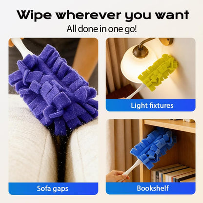 Reusable Duster Refills, 2026 New 360° Heavy Duty Fleece Duster Refills Reusable Duster Pads Washable Cleaning Pads Tools for Cleaning Ceiling Fan Window Kitchen (5)
