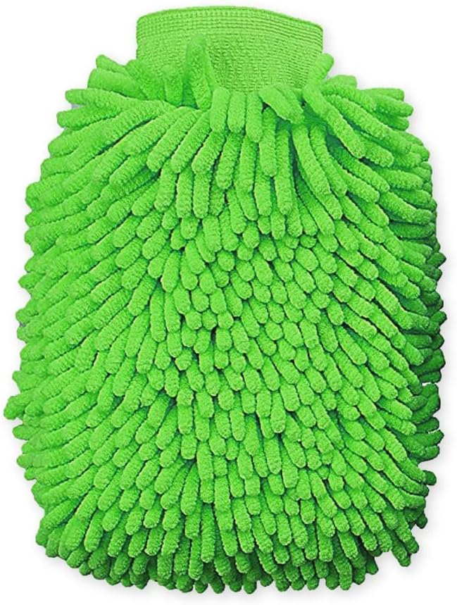 House Cleaning and Car Washing Gloves, Home Dusting Microfiber Mitts, Wash Clean Polish Faster (2-Pack, Pink/Blue)