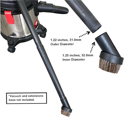 MaximalPower Soft Bristle Vacuum Brush Universal Vacuum Dust Brush Round Dusting Brush Vacuum Attachment Tool for Most Vacuum Cleaners Accessories 1.25" 1-1/4" 32mm