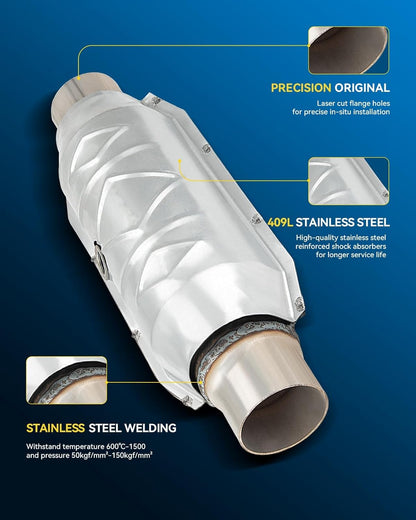 PHILTOP Left and Right Catalytic Converter Replacement For 2005-2010 300 2.7/3.5L V6 RWD, 2006-2010 Charger 2.7/3.5L V6 RWD, 2005-2008 Magnum 2.7/3.5L V6 RWD Replace 55434, 55433 (EPA Compliant) - Colors A