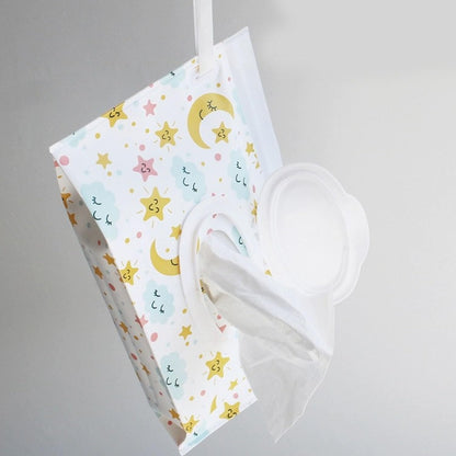 Wipe Dispenser White,Reusable Flushable Wipe Holder Set with 2Pcs Refillable Portable Wipe Bag for Baby Adult Bathroom,Wipe Container with Lids Keeps Wipes Fresh,Baby Shower New Mom Gifts