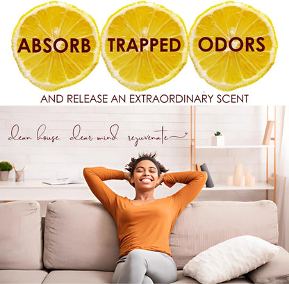 | Carpet Odor Eliminator & Deodorizing Powder | Bright Lemon Zest | Safe & Gentle for Households with Pets & Children
