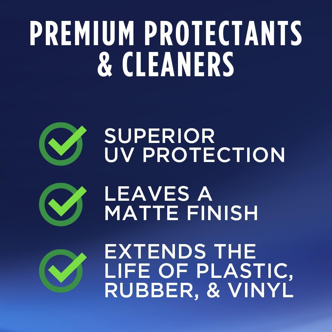 303 Products (30308CSR) UV Protectant Spray for Vinyl, Plastic, Rubber, Fiberglass, Leather & More – Dust and Dirt Repellant - Non-Toxic, Matte Finish, 16 Fl. oz., White