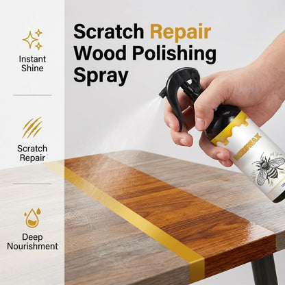 2026 Upgrade Natural Beeswax Care Spray Restorer, Beeswax Wood Polish Essential Oil Wax, Bees Wax Furniture Polish & Cleaner Spray for Wooden Product Floor (1 Set)