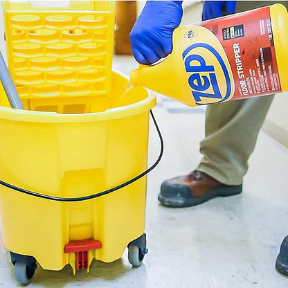 Zep Heavy-Duty Floor Stripper Ammonia Free Concentrate - 1 Gallon (Case of 2) ECZULFFS1282 - Low-Foaming Formula Removes Finish, Polish, and Heavy Buildup on Flooring