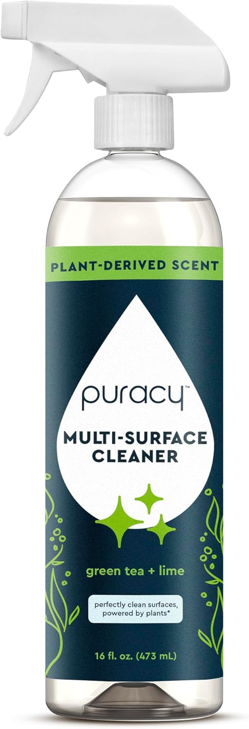 Puracy All-Purpose Cleaning Wipes – Non Toxic All Purpose Cleaner for Grease & Grime, Appliance Wipes, Lemongrass Scent (10.8 oz, 1 Pack, 50 Count)