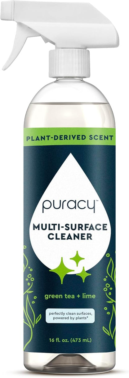 Puracy All-Purpose Cleaning Wipes – Non Toxic All Purpose Cleaner for Grease & Grime, Appliance Wipes, Lemongrass Scent (10.8 oz, 1 Pack, 50 Count)
