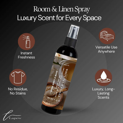 Lapew Room & Linen Spray | Fragrance Mist for Home, Car & Office | Fabric & Air Freshener | Neutralizing Mist | Made in USA | Cozy Cinnamon & Apple - Colors A