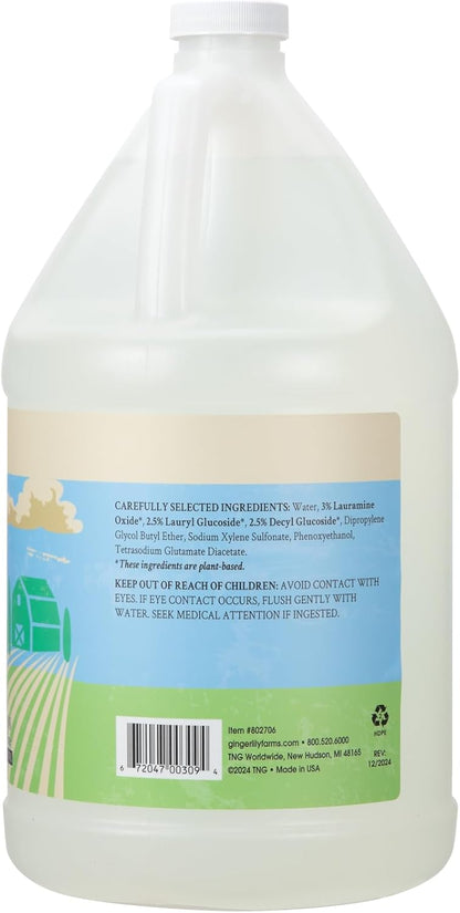 Ginger Lily Farms Botanicals Plant-Based Foaming Spray Dish Soap, Concentrated Formula with Max Grease Cleaning Power, Cruelty-Free, Lavender Chamomile Scent, 1 Gallon Refill (128 Fl Oz)
