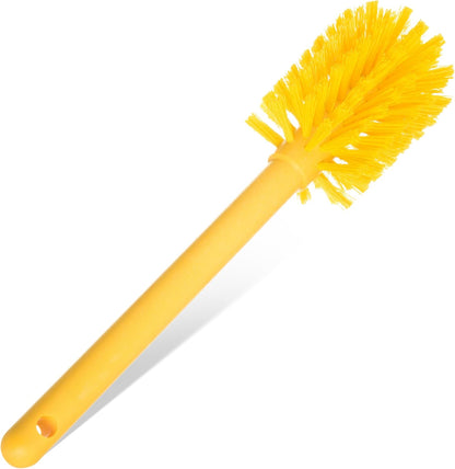 SPARTA Large Water Bottle Brush Ideal for Wide-Mouth Jars, Bottles and Tumblers, Dishwashing Tool with Handle for Home and Commercial Kitchens, Plastic, 12 Inches, White