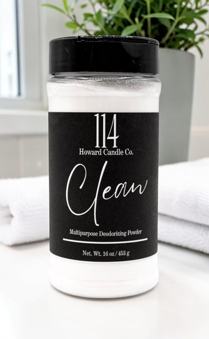Carpet Deodorizer & Freshener Powder - Upholstery, Couch & Rug Odor Eliminator for Strong Odor & Pet Urine | Baking Soda Formula | Clean Cotton Scent | Safe for Kids & Pets | 1-1-4 Howard Candle Co.