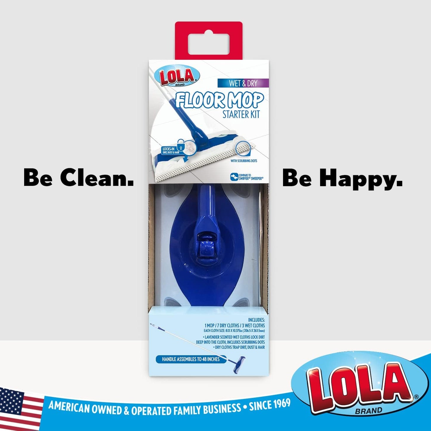 LOLA Dry Sweeping Cloth Refill Pads, 32 Pack, Unscented, Compatible with Swiffer Floor Mop, Comparable to Swiffer Refills, 11" x 8.13"