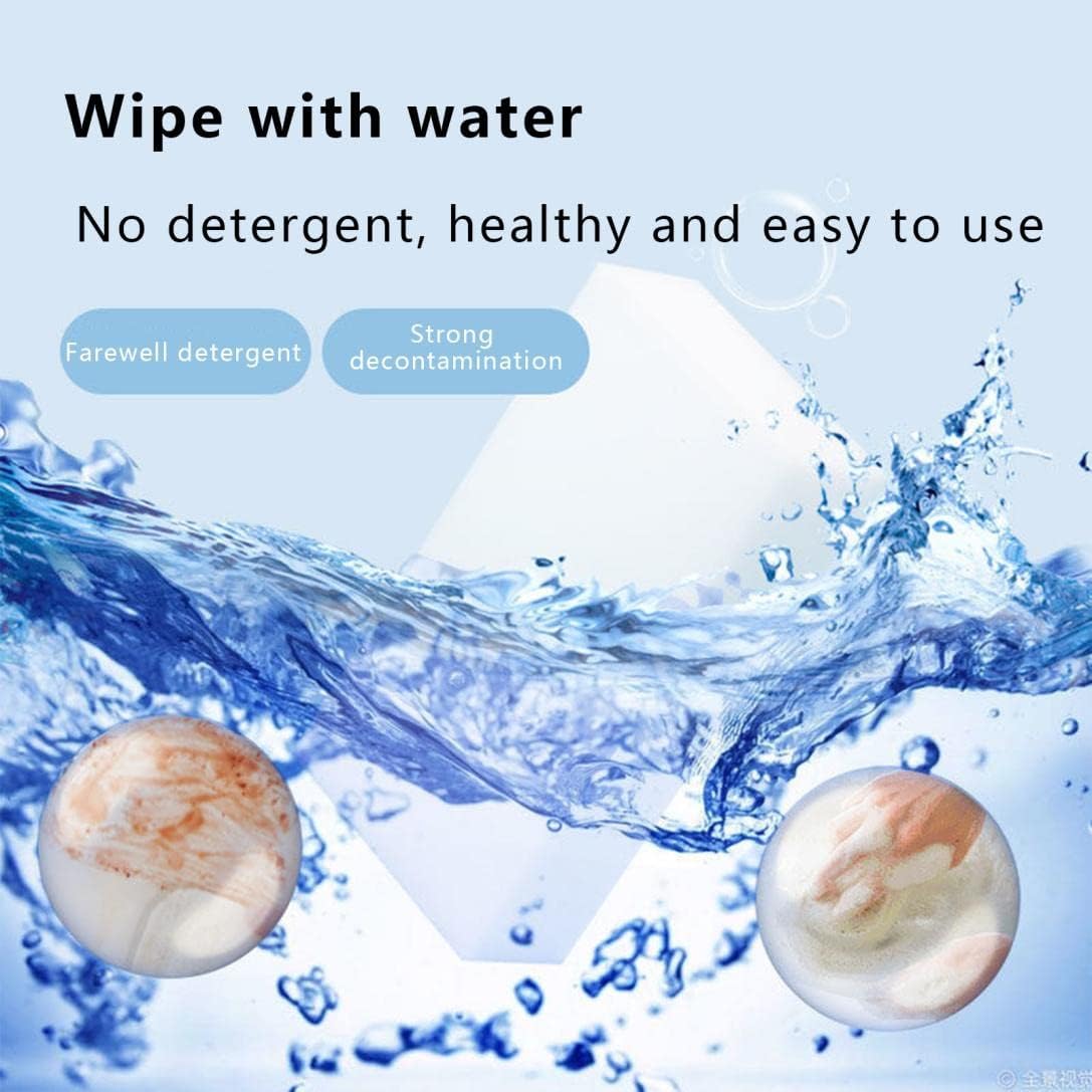 100 Pack Extra Thick Magic Cleaning Sponges - Reusable Eraser Sponge for All Surfaces - Kitchen-Bathroom-Furniture-Leather-Car-Steel - Just Add Water - Melamine - Universal Cleaner
