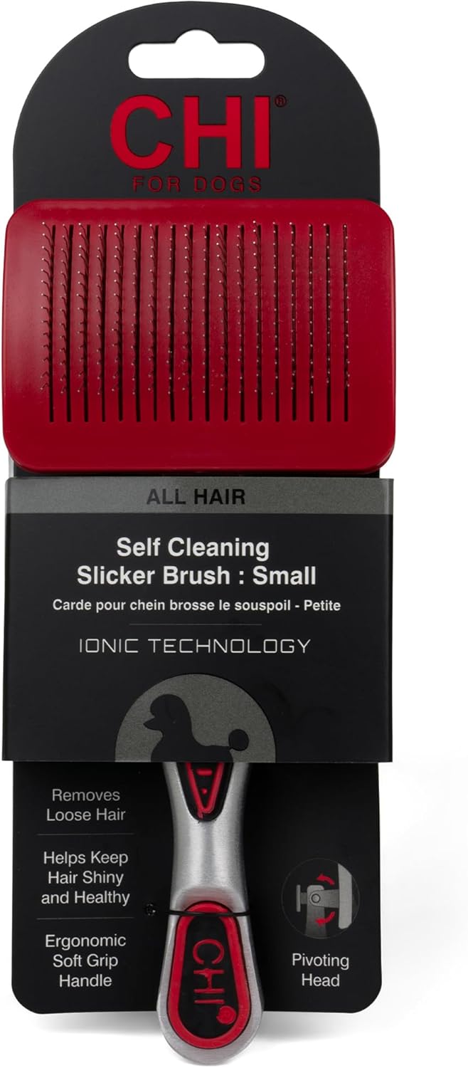 CHI for Dogs Rubber Fur Accumulator Brush, Dog Grooming Tool for Removing Loose Hair and Lint from Coats Furniture Clothing and Car Seats, Flexible Rubber Bristles, Easy Clean Grooming Brush