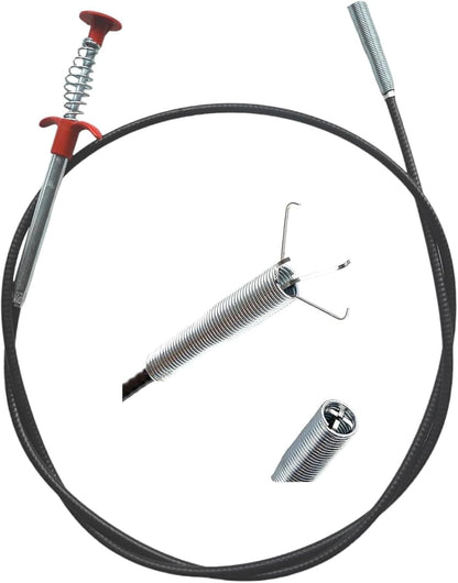 (76 inch) Drain Snake, Drain Clog Remover - Gutter Cleaning Tools Cleaner for Toilet Sewer Shower Kitchen Bathroom Tub Tool, Flexible Grabber Claw Pick Up Reacher