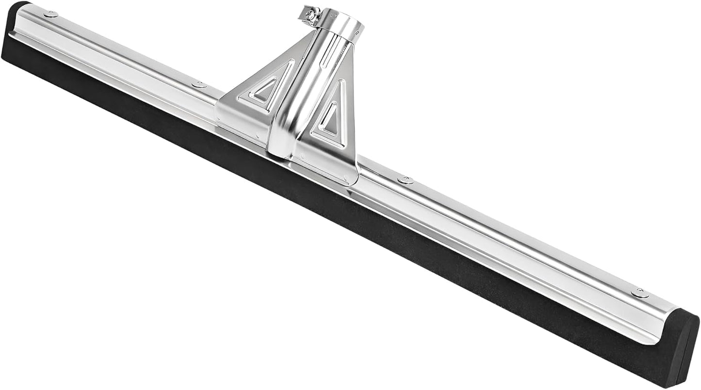 DSV Standard Heavy-Duty Floor Squeegee 22’’, Double Foam Rubber Blade Garage Squeegee, Taper Pole Connection - Handle Sold Separately for Tiles, Concrete and Asphalt