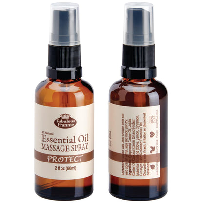 Fabulous Frannie Bug Away Healthy Massage Spritz Made with Carrier Oils and Citronella, Lavender, Eucalyptus and Lemongrass Essential Oils 2oz