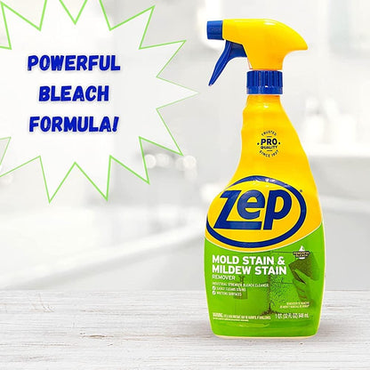 Zep Mold Stain and Mildew Stain Remover 1 Gallon (Case of 2) ZUMILDEW128 - Professional Strength No Scrub Formula