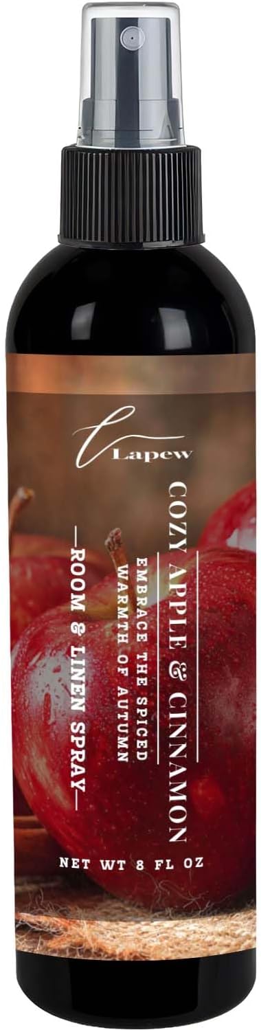 Lapew Room & Linen Spray | Fragrance Mist for Home, Car & Office | Fabric & Air Freshener | Neutralizing Mist | Made in USA | Cozy Cinnamon & Apple - Colors B
