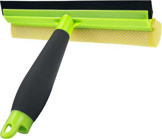 Window Squeegee for Window Cleaning, Squeegee Window Cleaner Tool 2 in 1 Car Window Cleaning Tool with Extension Pole 58‘’ Telescopic Window Washing Equipment, Shower Squeegee for Shower Glass Door