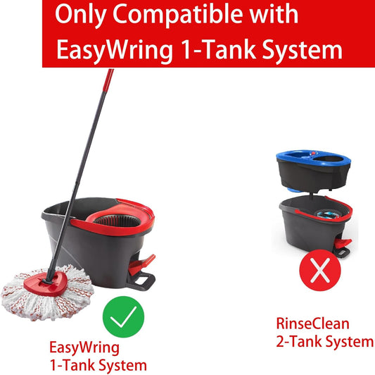 Spin Mop Replacement Head 4 Pack Mop Refill Compatible with Ocedar Triangle Swivel Mops Microfiber Swivel Mop Refill,Deep Clean,Machine Washable and Easy to Replace