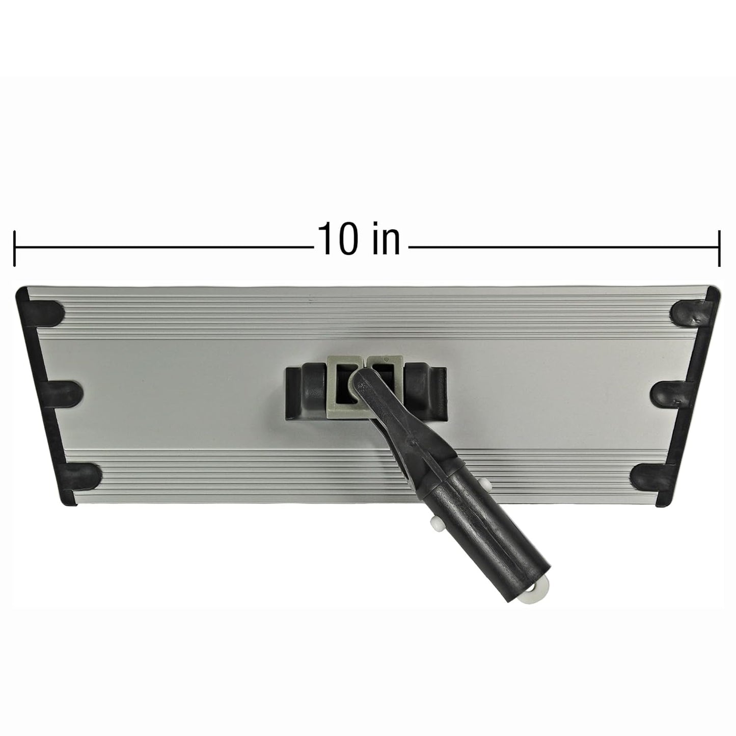 CleanAide Flat Mop Plate Frame for Microfiber Pads, Commercial-Grade Aluminum with 360° Swivel, Hook and Loop Fastening, Lightweight and Durable, Gray, Frame Only, 18 Inches