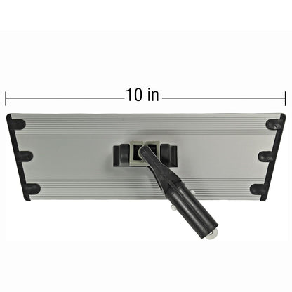 CleanAide Flat Mop Plate Frame for Microfiber Pads, Commercial-Grade Aluminum with 360° Swivel, Hook and Loop Fastening, Lightweight and Durable, Gray, Frame Only, 18 Inches