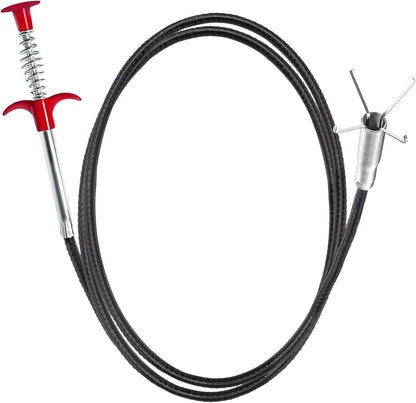 Drain Snake,61 Inch Hair Drain Clog Remover- Flexible Gutter Cleaning Tools for Home Sink, Bathroom Tub,Drain, Toilet, Tight Spaces