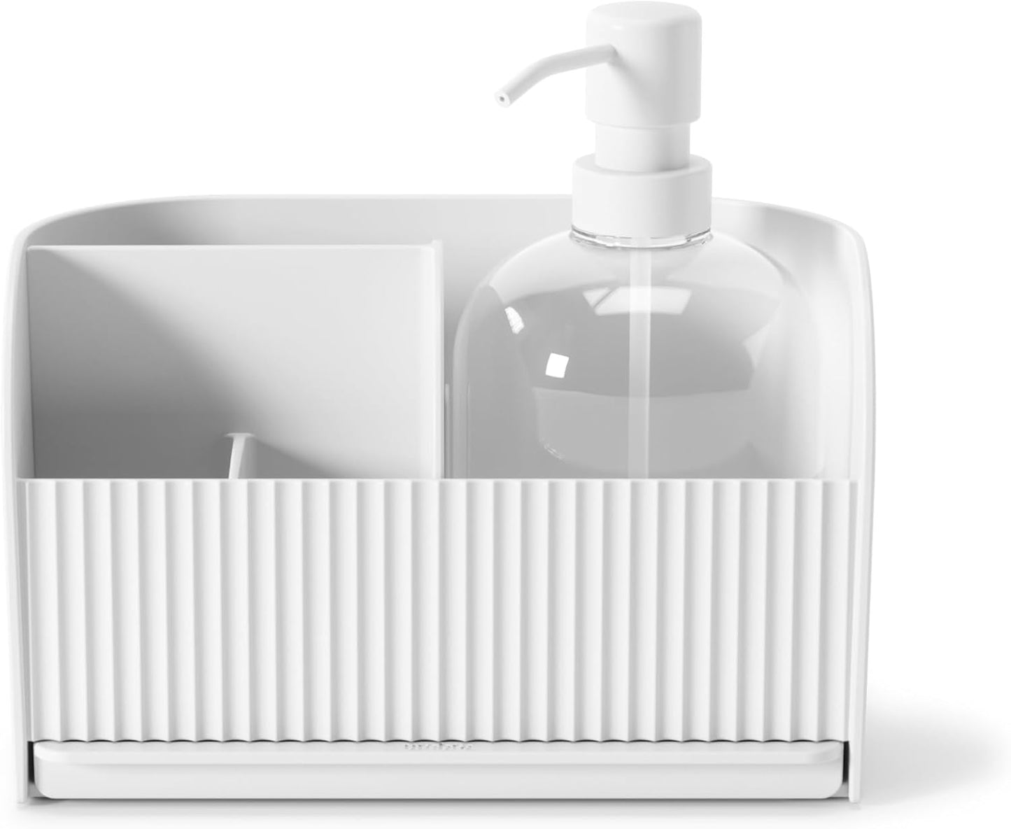 Umbra Sling Sponge Holder Sink Caddy with Dish Soap Dispenser Pump for Kitchen