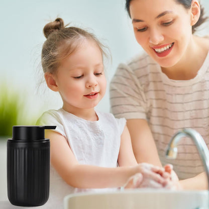 BosilunLife Dish Hand Soap Dispenser - Liquid Pump Soap Dispenser for Bathroom Decro 12oz Ceramic Kitchen Dish Dispenser with Rust-Proof Liquid Pump Modern Refillable Lotion Bottles