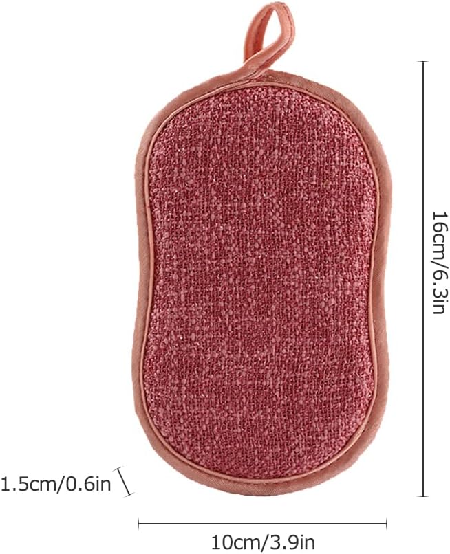 Sided Dishwashing Sponge Wipe Block Brush with Degreasing Function Household Kitchen Magic for Removing Oily Stains