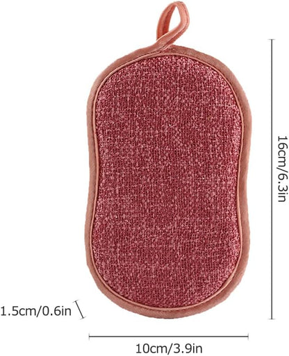 Sided Dishwashing Sponge Wipe Block Brush with Degreasing Function Household Kitchen Magic for Removing Oily Stains