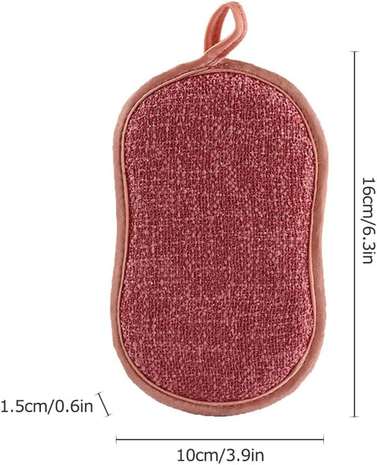 Sided Dishwashing Sponge Wipe Block Brush with Degreasing Function Household Kitchen Magic for Removing Oily Stains